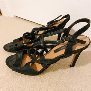 Ann Taylor Size 8.5 Black Stiletto Heels (Leather)